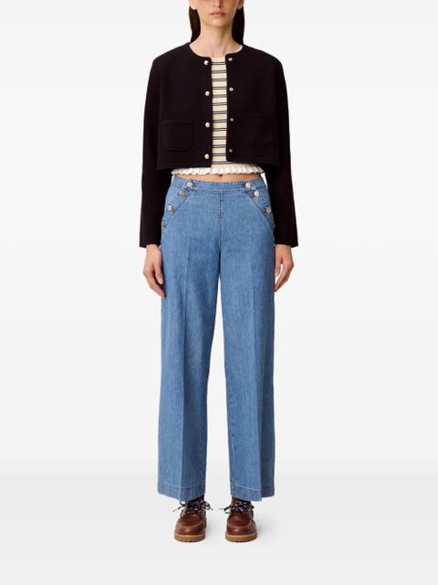 Claudie Pierlot buttoned wide-leg jeans - Blue - zdjęcie produktu nr 2