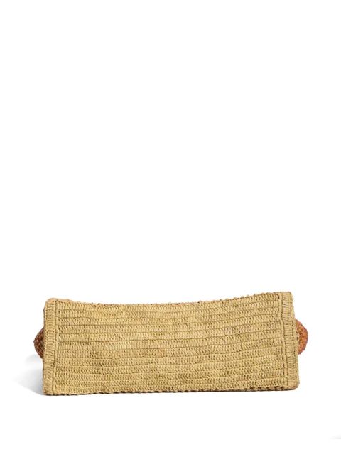 Chloé crocheted raffia tote bag - Pink