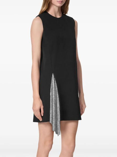 Versace mesh-insert shift mini dress - Black