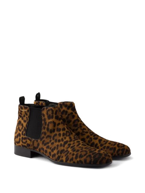 Prada Printed Elasticated Booties - Brown - zdjęcie produktu nr 2