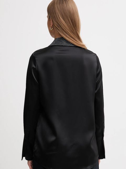 Joseph Ribkoff koszula damska kolor czarny regular z kołnierzykiem klasycznym 254926 - zdjęcie produktu nr 2