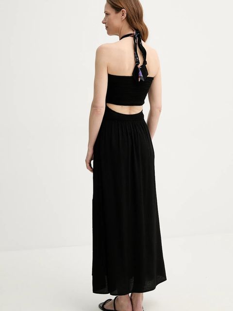 Sessun sukienka kolor czarny maxi rozkloszowana 25205012