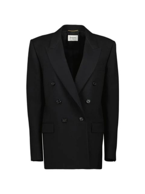 Saint Laurent Cassandre double-breasted jacket - Black - zdjęcie produktu nr 1
