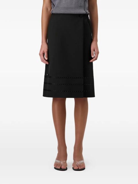 Coperni seam detail midi skirt - Black