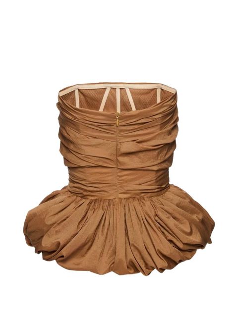Magda Butrym ruched peplum top - Brown - zdjęcie produktu nr 2