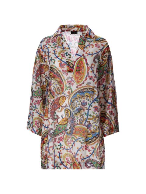ETRO paisley V-neck mini dress - White - zdjęcie produktu nr 1
