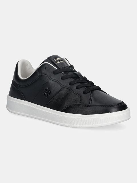 Tommy Hilfiger sneakersy skórzane TH HERITAGE COURT SNEAKER LTR damskie kolor czarny FW0FW09028 - zdjęcie produktu nr 1