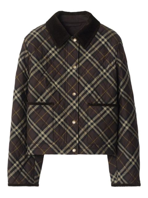 Burberry check quilted jacket - Brown - zdjęcie produktu nr 1