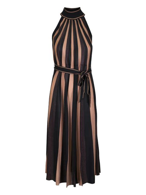ZIMMERMANN Hypnotic striped halterneck midi dress - Black - zdjęcie produktu nr 1