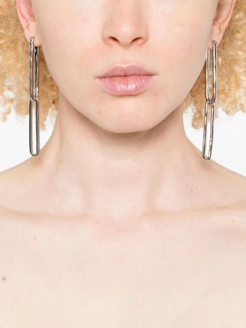 Jil Sander rectangle-link earrings - Silver - zdjęcie produktu nr 2