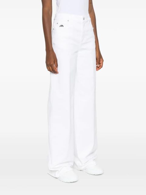 Alexander McQueen logo-plaque jeans - White