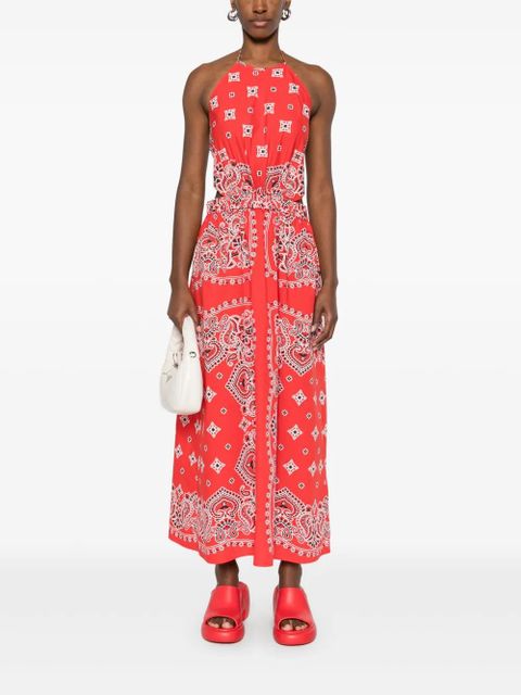 SANDRO Ajaccio midi dress - Red