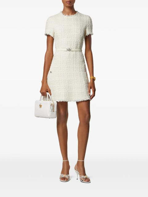 Versace check-pattern cotton mini dress - White - zdjęcie produktu nr 2