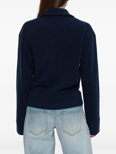 Victoria Beckham Half-Zip Milano sweater - Blue
