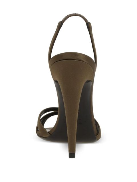 Saint Laurent criss-cross strap sandals - Brown