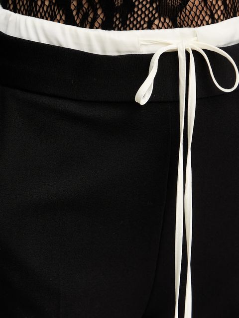 Marella spodnie Emme by Marella damskie kolor czarny szerokie high waist 2525136032200