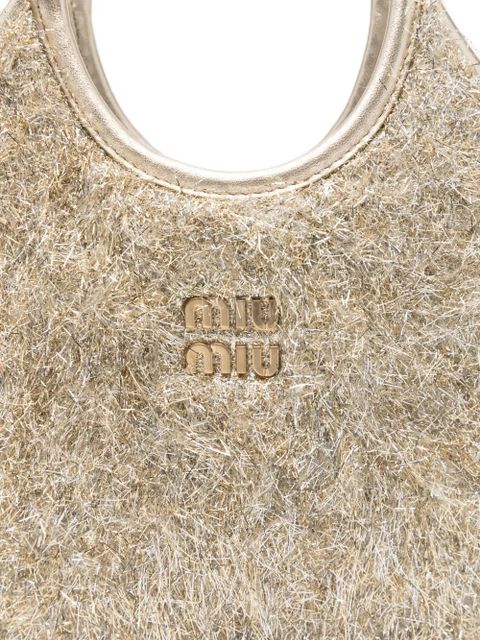 Miu Miu Ivy logo top-handle tote bag - Gold