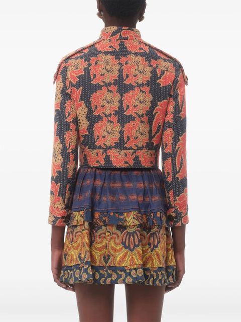 Valentino Garavani Apres L'Hiver jacquard caban jacket - Blue