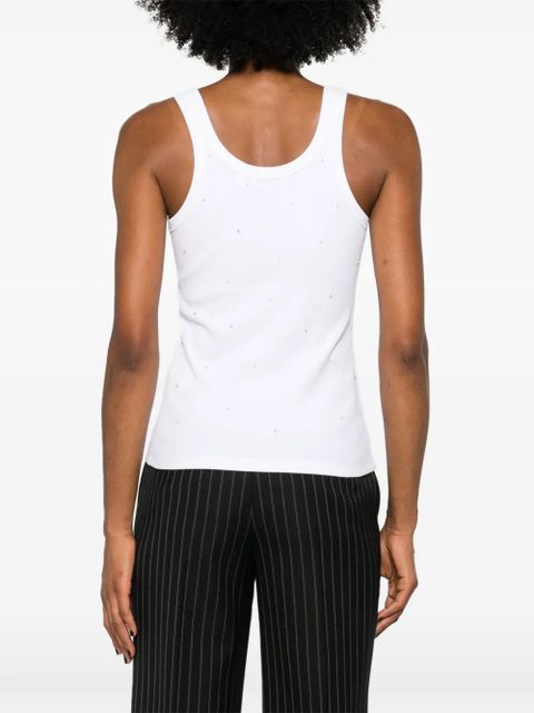 SANDRO rhinestoned tank top - White