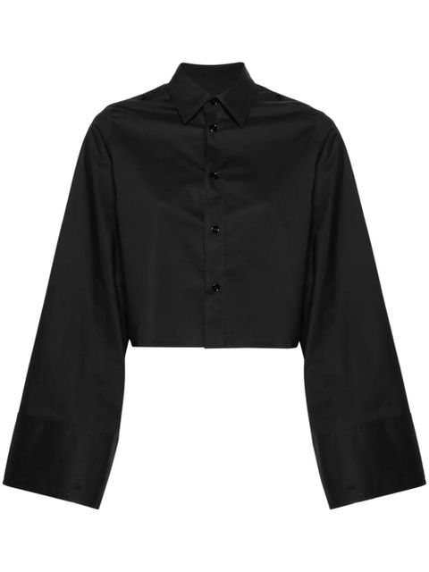 MM6 Maison Margiela extra-long sleeve cropped shirt - Black - zdjęcie produktu nr 1