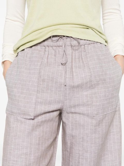 Max Mara drawstring striped palazzo pants - Neutrals
