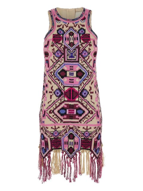 ISABEL MARANT embroidered fringed dress - Pink - zdjęcie produktu nr 1
