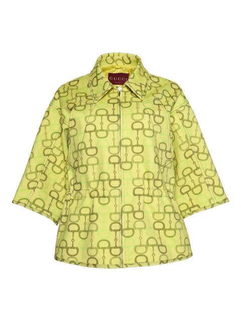 Gucci horsebit-print jacket - Green - zdjęcie produktu nr 1