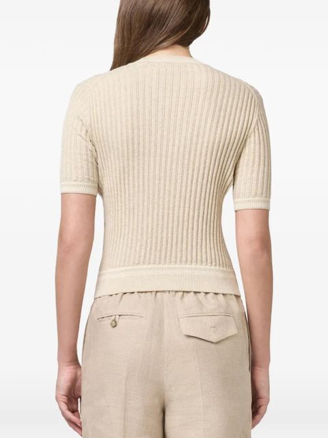 Tod's ribbed-knit top - Neutrals