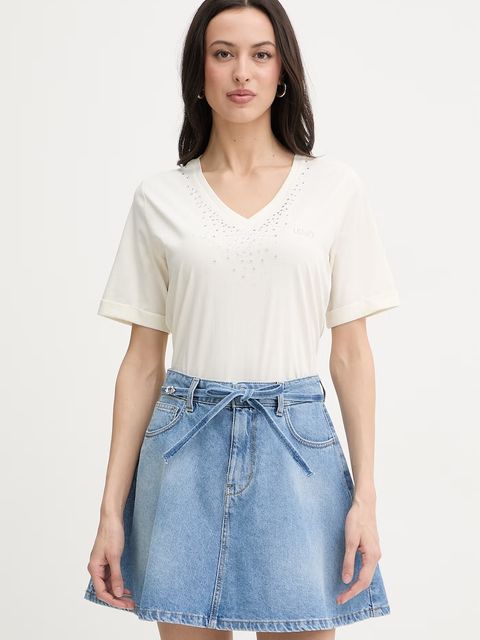 Liu Jo t-shirt damski bawełniany - zdjęcie produktu nr 2