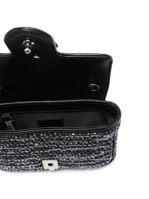 Gucci mini GG Marmont Super cross body bag - Black