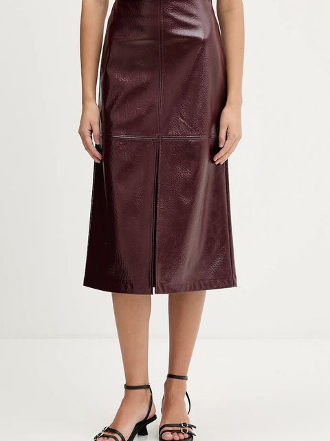 HUGO spódnica kolor bordowy midi prosta 50552978 - zdjęcie produktu nr 1