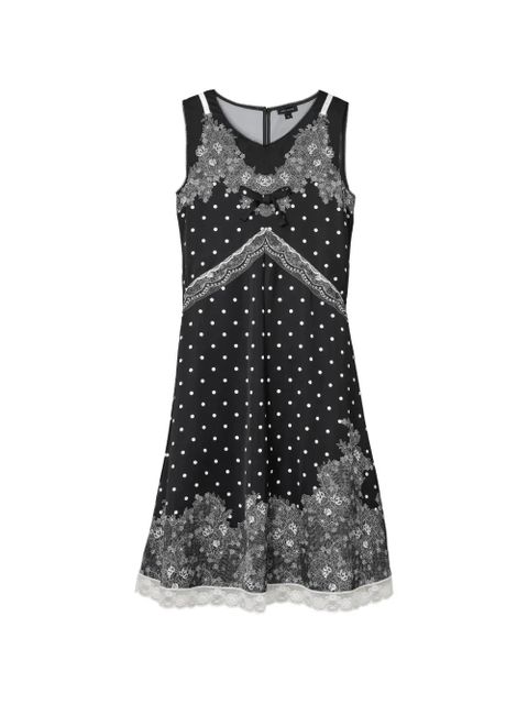 Marc Jacobs polka dot lace-detail midi dress - Black - zdjęcie produktu nr 1