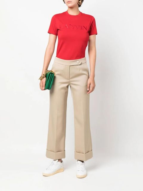 Lanvin mid-rise cropped wool trousers - Neutrals - zdjęcie produktu nr 2