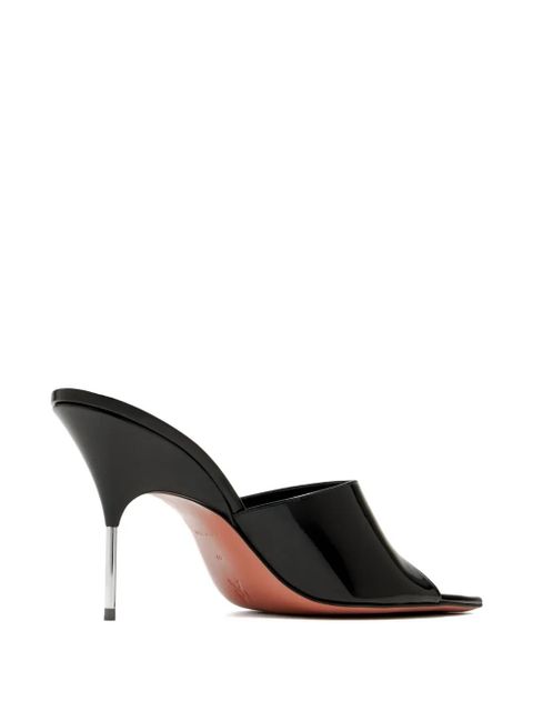 Amina Muaddi 95mm patent-leather sandals - Black