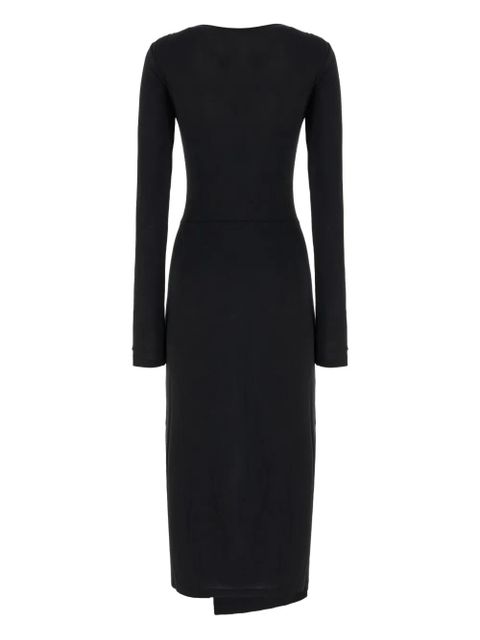 MARANT ÉTOILE gathered long-sleeve midi dress - Black - zdjęcie produktu nr 2