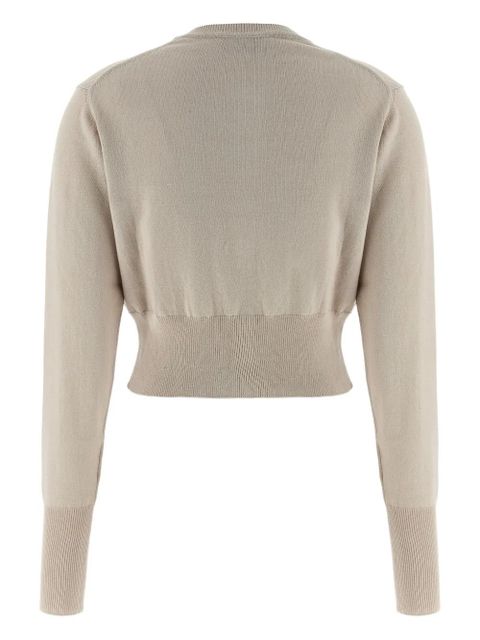 Vivienne Westwood embroidered-logo crop-length cardigan - Neutrals - zdjęcie produktu nr 2