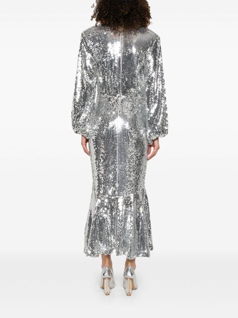 ROTATE BIRGER CHRISTENSEN sequined maxi dress - Silver