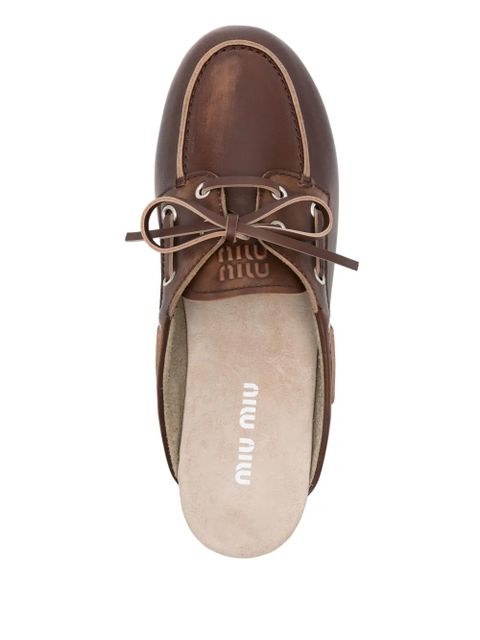 Miu Miu Boat mules - Brown - zdjęcie produktu nr 2