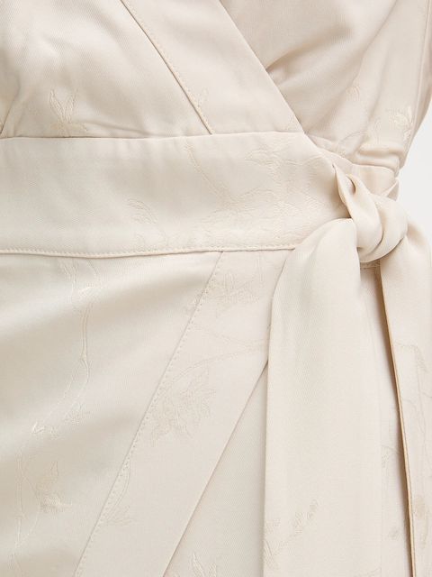 Marciano by Guess sukienka WHITNEY kolor beżowy midi prosta 5YGK55 7337A