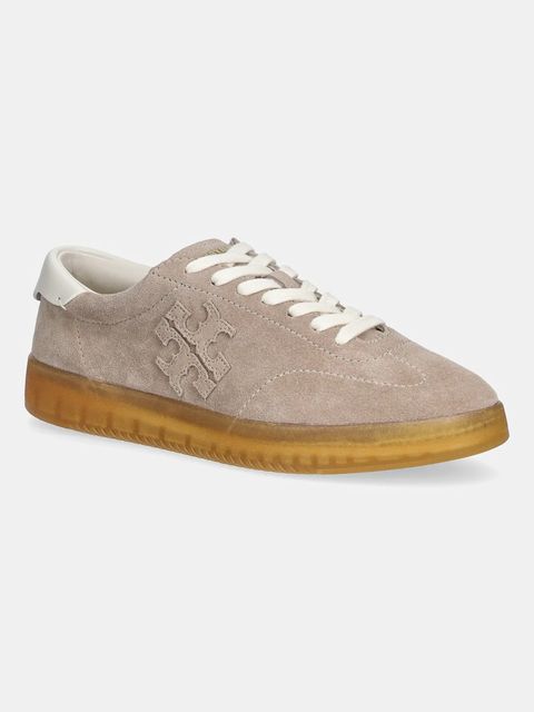 Tory Burch sneakersy zamszowe Phoenix Sneaker damskie kolor beżowy 166688.650 - zdjęcie produktu nr 1