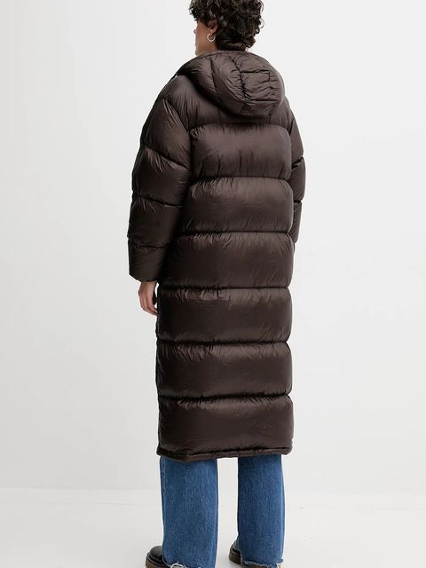 Tommy Hilfiger kurtka puchowa kolor brązowy zimowa WW0WW46543