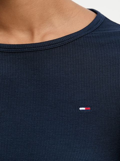 Tommy Jeans longsleeve kolor granatowy DW0DW21568