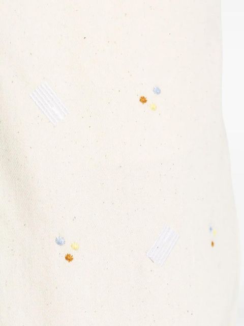 Marni embroidered wide-leg jeans - White