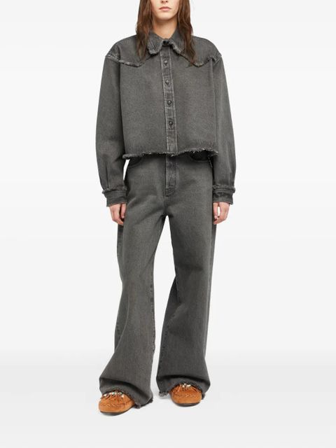Alanui frayed-hem denim shirt - Grey