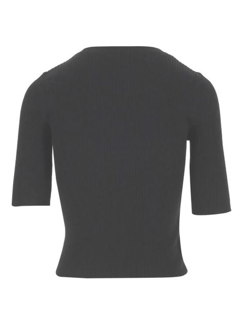 PINKO Love Birds ribbed top - Grey - zdjęcie produktu nr 2