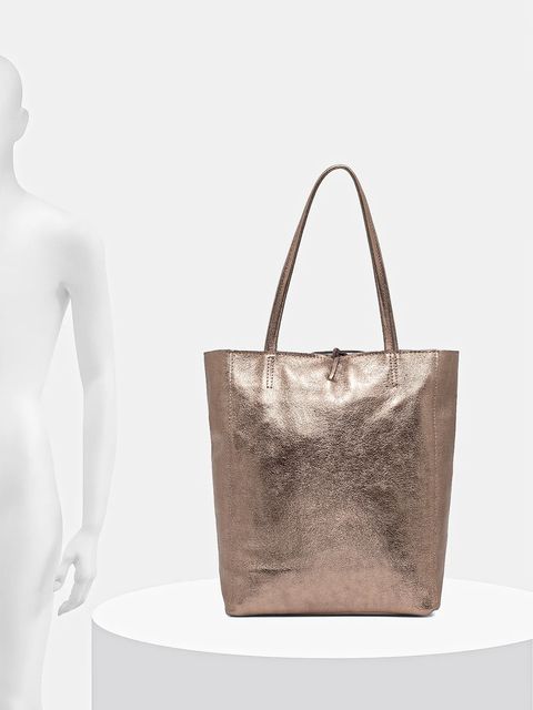 Answear.LAB torebka skórzana kolor brązowy