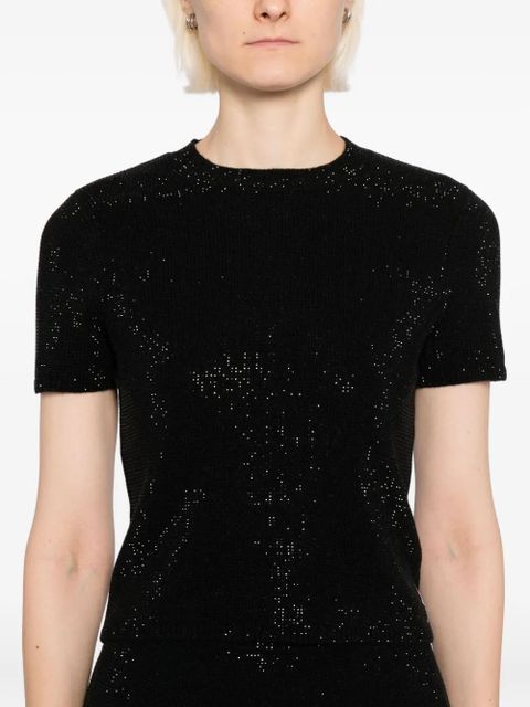 Alexander Wang crystal-embellished T-shirt - Black - zdjęcie produktu nr 2
