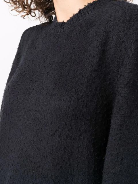 Maison Margiela brushed-finish crew neck jumper - Black