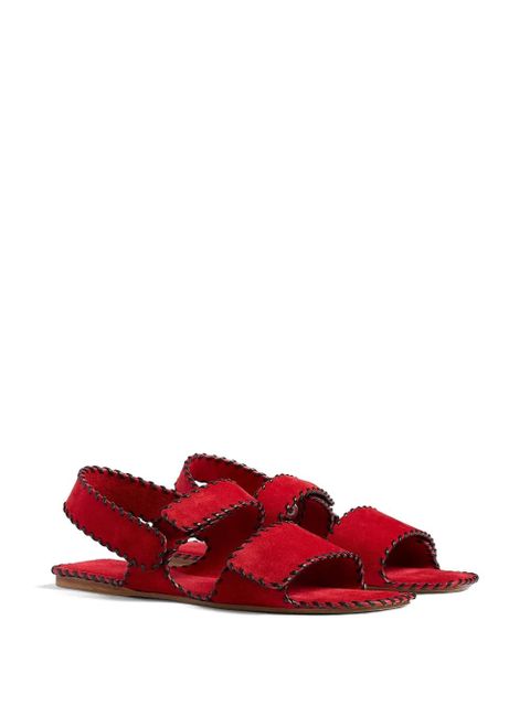 KHAITE leather sandals - Red - zdjęcie produktu nr 2