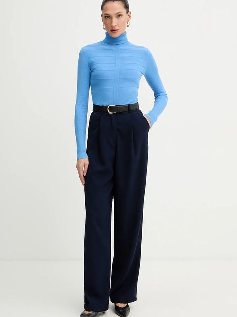 Morgan sweter MENTOS.M damski kolor niebieski z golfem MENTOS.M - zdjęcie produktu nr 2